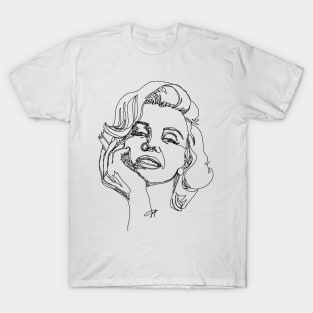 Marilyn Monroe, line art T-Shirt